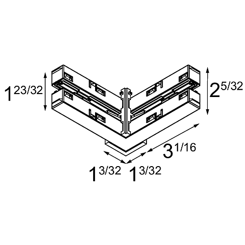 Track 48V Electrical/Mechanical Up/Down Connection 90°